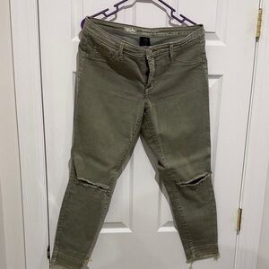 Mossimo Supply Co. Olive Ankle Jeans